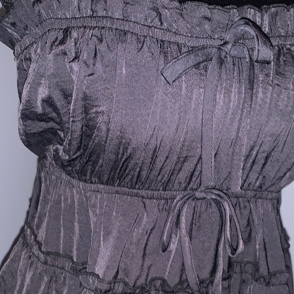 NEW- FUN & Elegant Black Ruffled Camisole Top All In One! - Picture 5 of 13